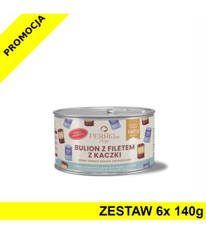 PERROland Soups Bulion z Filetem z Kaczki dla psa i kota ZESTAW 6x 140g