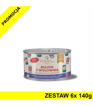 PERROland Soups Bulion z Wołowiną dla psa i kota ZESTAW 6x 140g