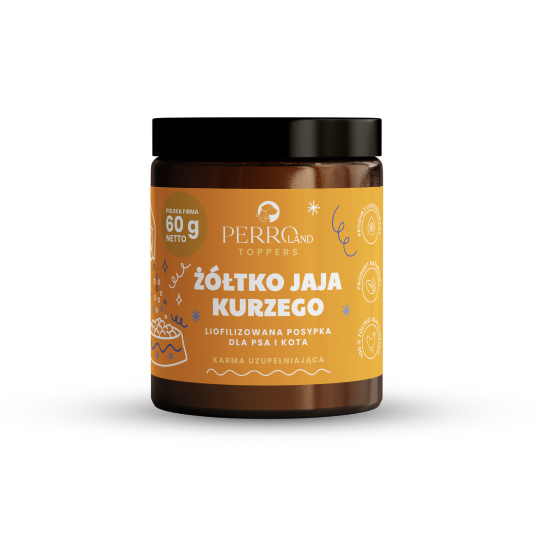 PERROland TOPPERS dla psa i kota Żółtko Jaja Kurzego liofilizowane 60g