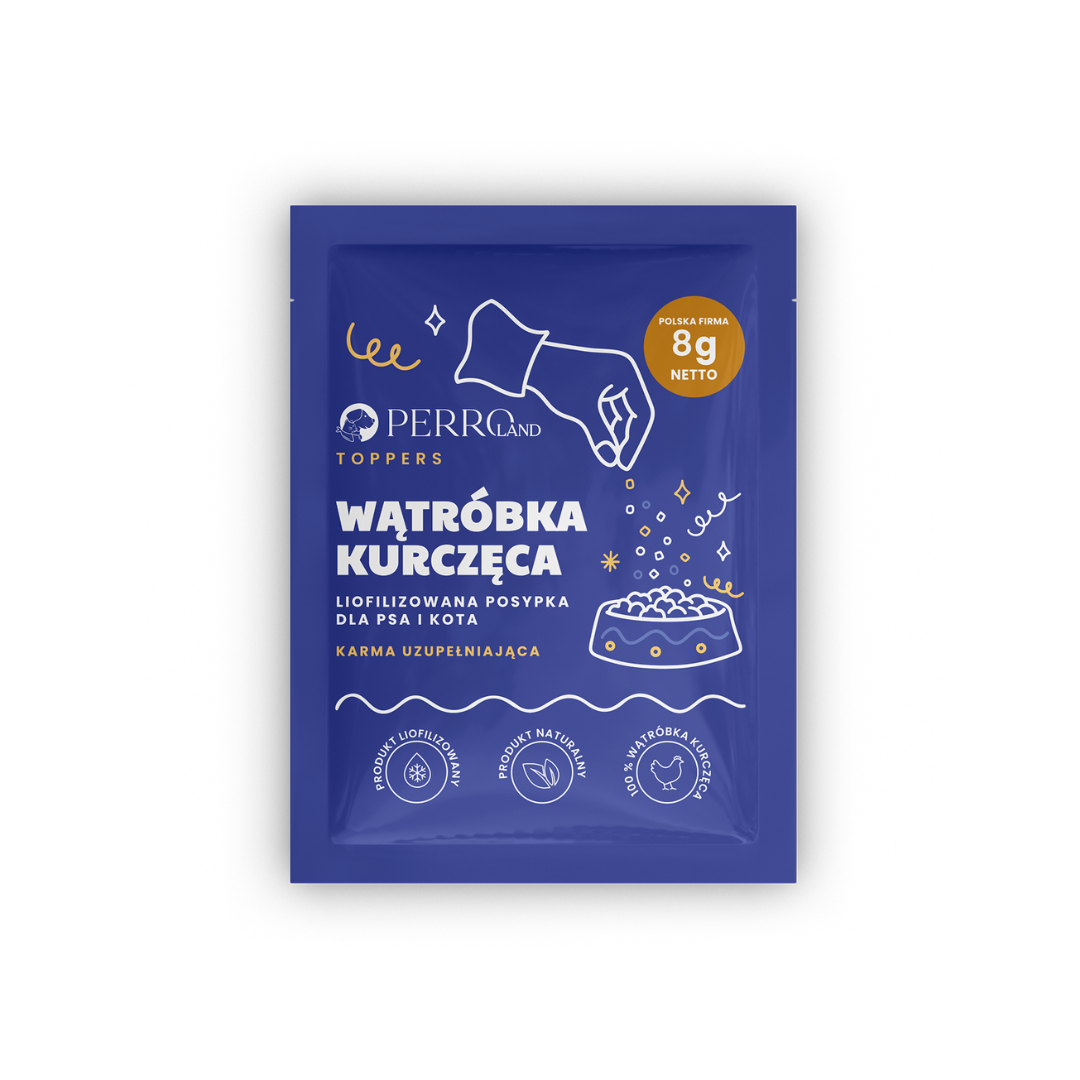 PERROland TOPPERS dla psa i kota Wątróbka Kurczęca liofilizowana 8g