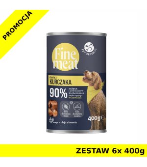 Pet Republic Fine Meat dla psa danie z kurczaka ZESTAW 6x 400g