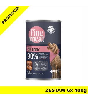 Pet Republic Fine Meat dla psa danie z cielęciny ZESTAW 6x 400g