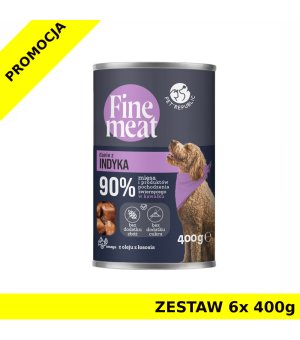Pet Republic Fine Meat dla psa danie z indyka ZESTAW 6x 400g