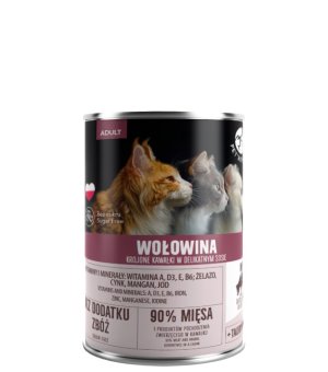 Pet Republic karma mokra dla kota krojone kawałki Wołowiny w sosie 400g