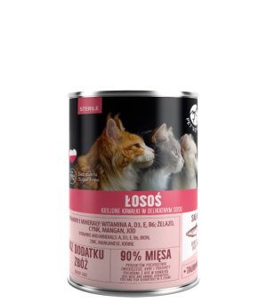 Pet Republic karma mokra dla kotów sterylizowanych drobno siekany Łosoś w sosie 400g