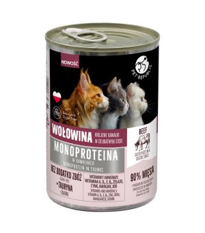 Pet Republic karma mokra dla kota MONO kawałki Wołowiny w sosie 400g