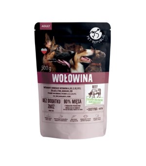 Pet Republic karma mokra dla psa siekana wołowina w sosie 500g