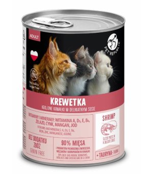 Pet Republic karma mokra dla kota Krojone kawałki Krewetki w sosie 400g
