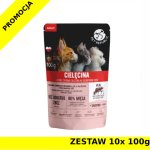 Pet Republic karma mokra dla kota drobno siekana Cielęcina w sosie ZESTAW 10x 100g