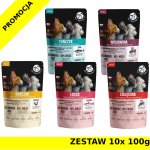 Pet Republic karma mokra dla kotów MIX SMAKÓW drobno siekane mięsko w sosie ZESTAW 10x 100g