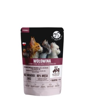 Pet Republic karma mokra dla kotów MIX SMAKÓW drobno siekane mięsko w sosie ZESTAW 10x 100g