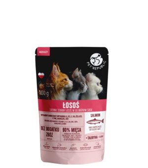 Pet Republic karma mokra dla kotów MIX SMAKÓW drobno siekane mięsko w sosie ZESTAW 10x 100g