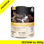 Pet Republic karma mokra dla psa kawałki w sosie z kurczakiem i warzywami ZESTAW 6x 800g