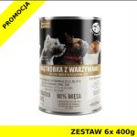 Pet Republic karma mokra dla psa kawałki w sosie z wątróbką i warzywami ZESTAW 6x 400g