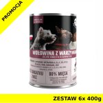 Pet Republic karma mokra dla psa kawałki w sosie z wołowiną i warzywami ZESTAW 6x 400g