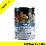 Pet Republic karma mokra dla kota Krojone kawałki Pstrąga w sosie ZESTAW 6x 400g