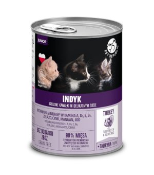 Pet Republic karma mokra dla kociąt Krojone kawałki Indyk w sosie 400g