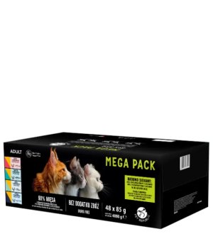 Pet Republic karma mokra dla kotów dorosłych Mięsno-rybne I smaki w sosie 48x 85g