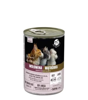 Pet Republic karma mokra dla kotów dorosłych Wołowina i Wątróbka w galaretce 400g