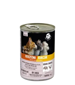 Pet Republic karma mokra dla kotów dorosłych Dziczyzna i Kurczak w galaretce 400g