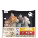 Pet Republic multipack Kurczak i Cielęcina kawałki w delikatnym sosie dla kota 4x100g