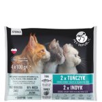 Pet Republic multipack Steril Tuńczyk i Indyk kawałki w delikatnym sosie dla kota 4x100g