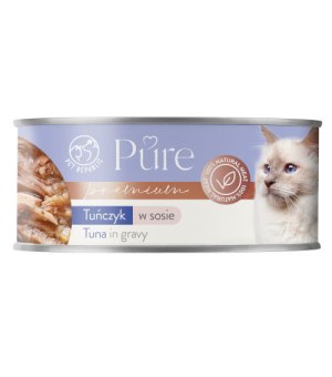 Pet Republic PURE karma mokra dla kota kawałki tuńczyka w sosie - puszka 80g