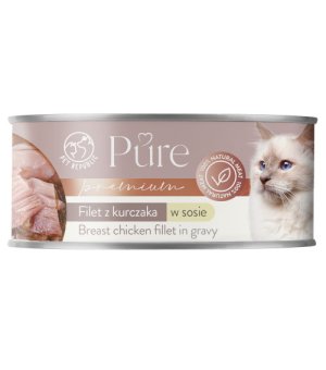 Pet Republic PURE karma mokra dla kota kawałki kurczaka w sosie - puszka 80g