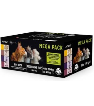 Pet Republic zestaw karmy mokrej dla kota kawałki kaczki/ indyka/ wołowiny/ kurczaka z cielęciną w sosie 40x100g