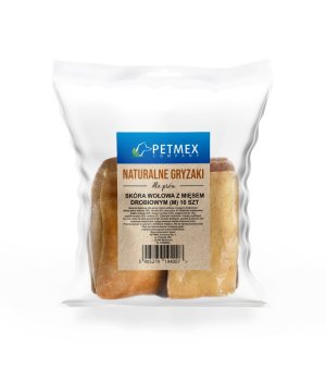 PETMEX  Skóra wołowa z mięsem drobiowym 10szt.