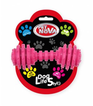 PETNOVA HANTEL DENTAL 12CM RÓŻOWY