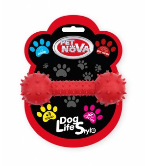 PETNOVA Hantel z dzwonkiem 14cm CZERWONY