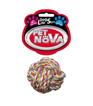 PETNOVA PIŁKA Z BAWEŁNIANEGO SZNURA 9CM