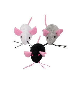 PETNOVA pluszowe myszki dla kota w 3 kolorach 1 szt. 