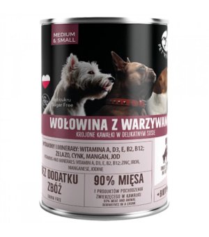 Pet Republic karma mokra dla psa kawałki w sosie z wołowiną i warzywami 400g