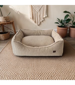 Pieski Dwa Kanapa boucle Beżowa L 70x60cm