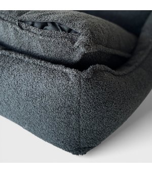 Pieski Dwa Kanapa boucle Czarna XL 80x70cm