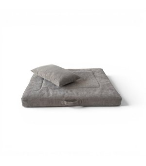 Pieski Dwa Materac z Poduszką Szary L 85 cm × 70 cm