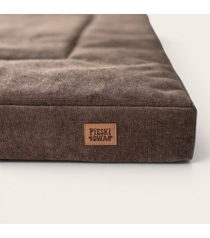 Pieski Dwa Materac z Poduszką Brązowy gładki XL 100 cm × 80 cm