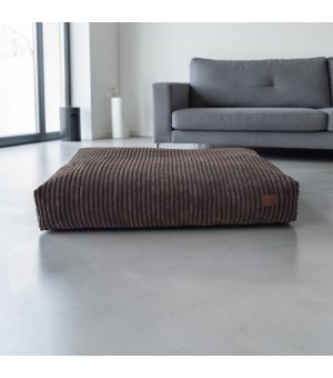 Pieski Dwa Poducha Ortopedyczna sztruks Czekolada XL 100 cm × 80 cm