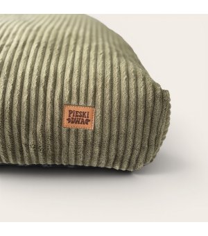  Pieski Dwa Poducha Premium sztruks Oliwka L 85 cm × 70 cm