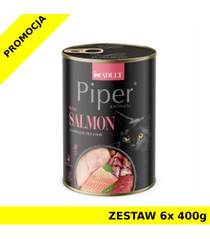 PIPER  z Łososiem dla kota ZESTAW 6x 400g NOWOŚĆ