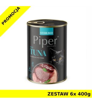 PIPER z Tuńczykiem dla kota po sterylizacji ZESTAW 6x 400g NOWOŚĆ