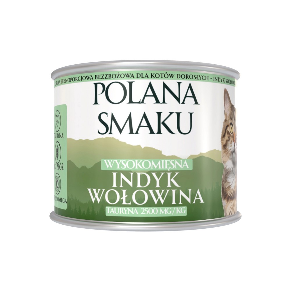 Polana Smaku karma mokra dla kota Indyk i Wołowina 200g