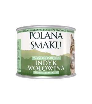 Polana Smaku karma mokra dla kota Indyk i Wołowina 200g