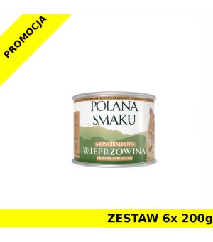 Polana Smaku karma mokra dla kota Wieprzowina  ZESTAW 6x 200g