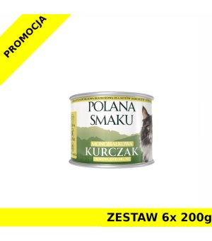Polana Smaku karma mokra dla kota Kurczak ZESTAW 6x 200g