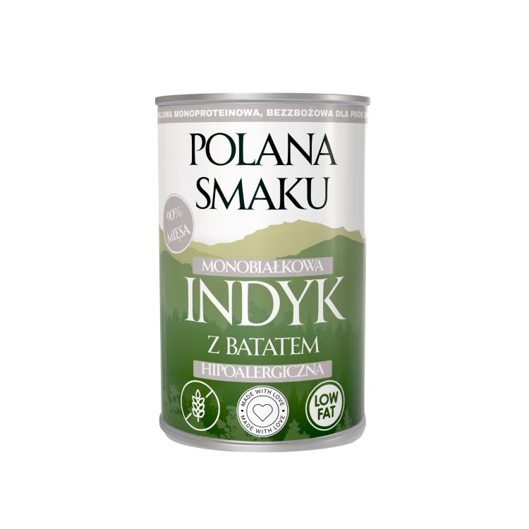 Polana Smaku mokra karma dla psa - Indyk z Batatem 400g