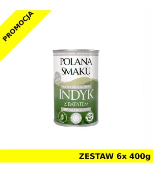 Polana Smaku mokra karma dla psa - Indyk z Batatem ZESTAW 6x 400g