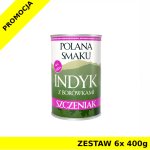 Polana Smaku mokra karma dla szczeniąt - Indyk z Borówkami ZESTAW 6x 400g